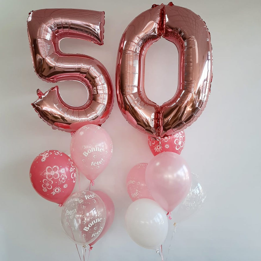 10 Ballons Metalliques Rose Bonbon 27cm